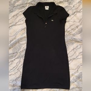 Lacoste - Black Polo Dress, Size EU 38 (~US 8 or M)